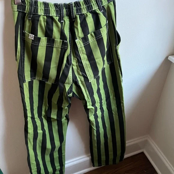 Green and Black Striped Big Bud Press Pants xs - Picture 4 of 4